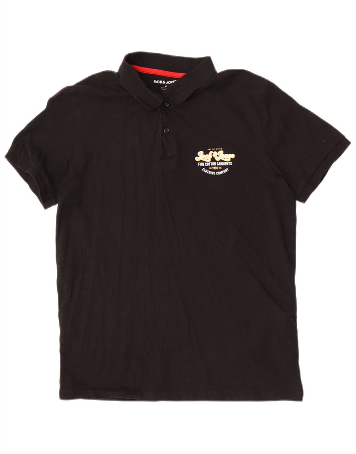Jack & Jones herre poloshirt Medium sort bomuld