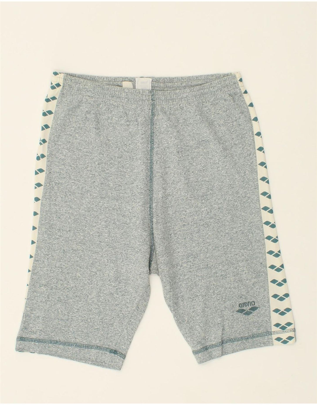 ARENA Mens Graphic Sport Shorts Large  Grey Colourblock Vintage Arena and Second-Hand Arena from Messina Hembry 