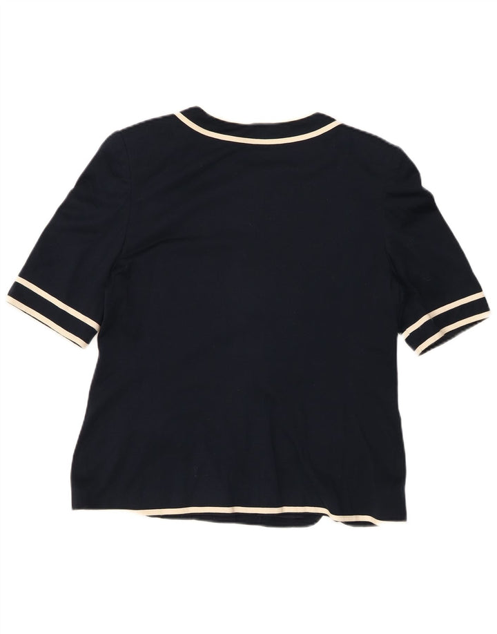 LUISA SPAGNOLI Kortærmet blazerjakke til kvinder IT 44 Medium Navyblå