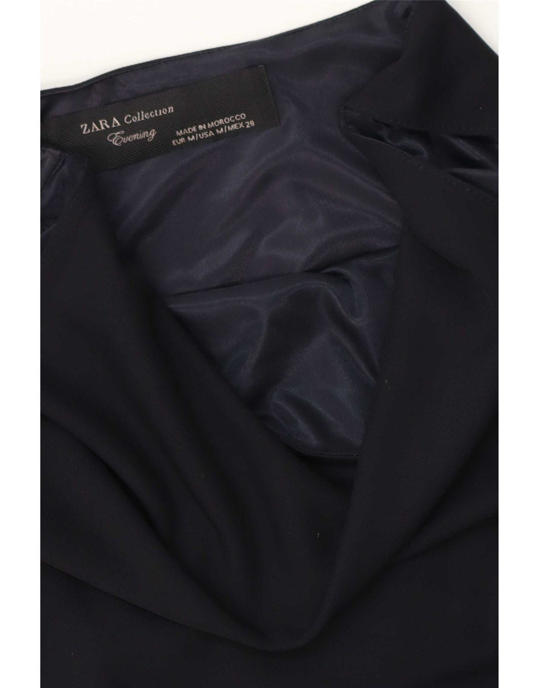 Zara Kvinders Ærmeløs Skede Kjole UK 14 Medium Navy Blue