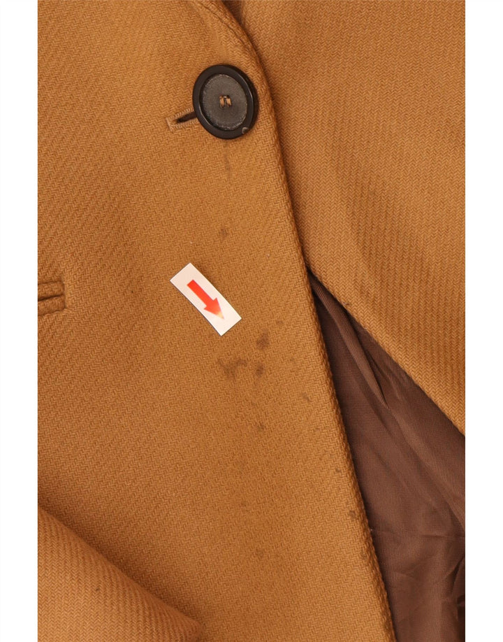 Zara Dame Overfrakke UK 6 XS Brun Uld