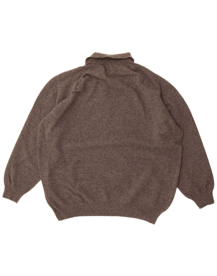 Walbusch Herre Studio Pitti Polo Neck Jumper Sweater 2XL Grå Virgin Wool