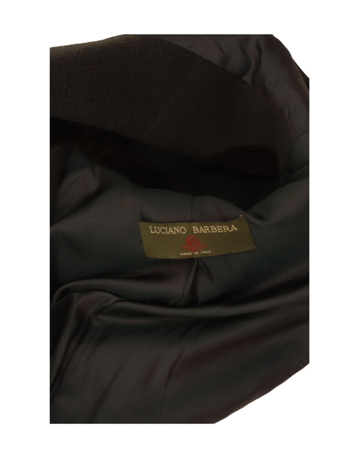 Luciano Barbera Dame 4-knaps blazerjakke IT 44 Medium Grøn Angora