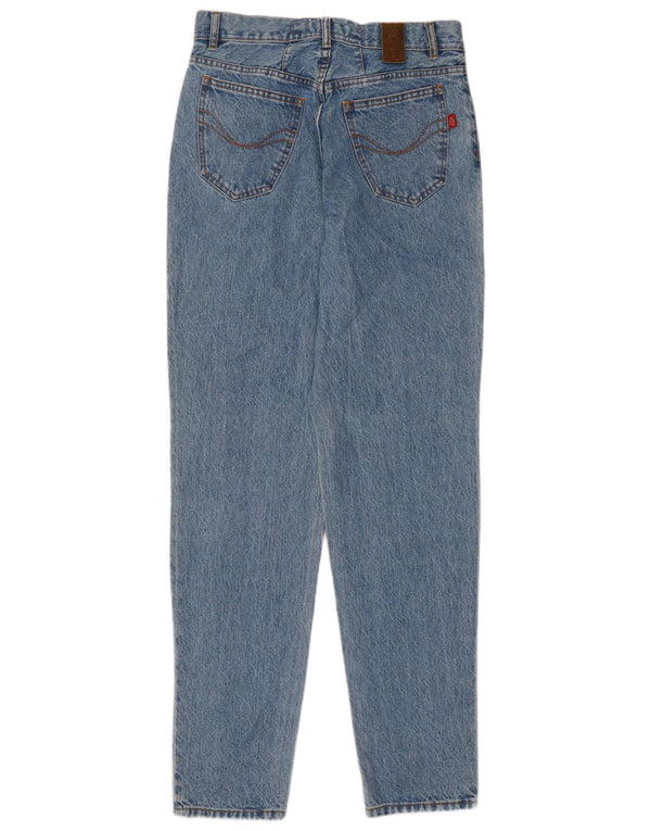Vintage kvinders højtaljede koniske jeans IT 48 XL W30 L32 blå bomuld