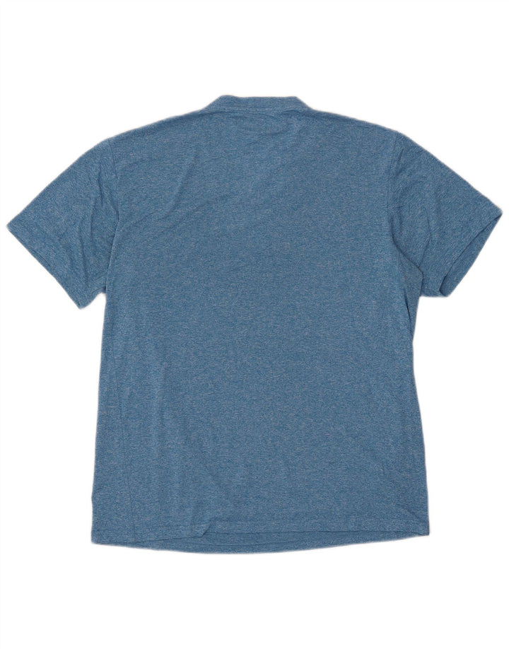 EDDIE BAUER Herre T-Shirt Top Medium Blue Flecked Polyester