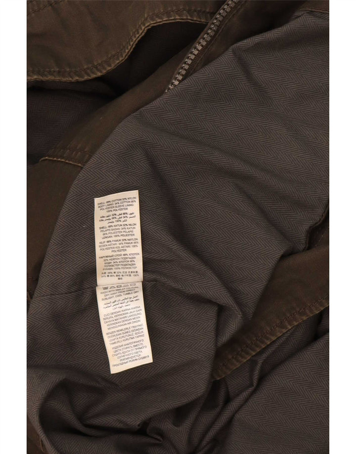 John Rocha Herre Utility Jacket UK 38 Medium Khaki Cotton