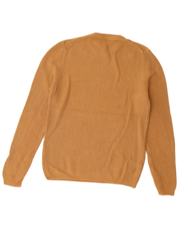 Zara Herre trøjetrøje med rund hals mellem beige bomuld