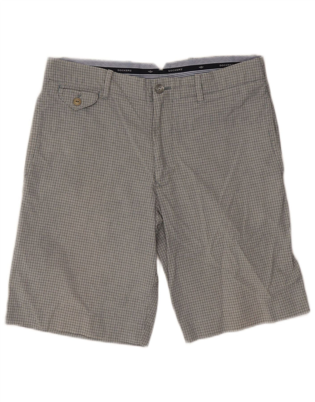 Dockers Chino Shorts til mænd W32 mellemgrå Houndstooth bomuld