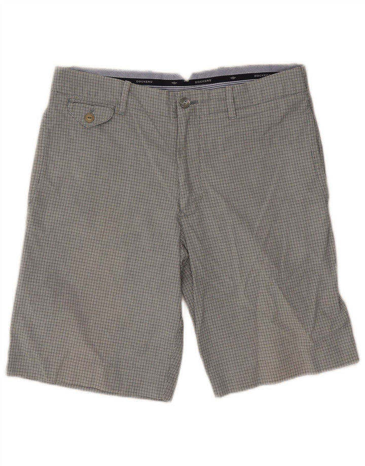 Dockers Chino Shorts til mænd W32 mellemgrå Houndstooth bomuld