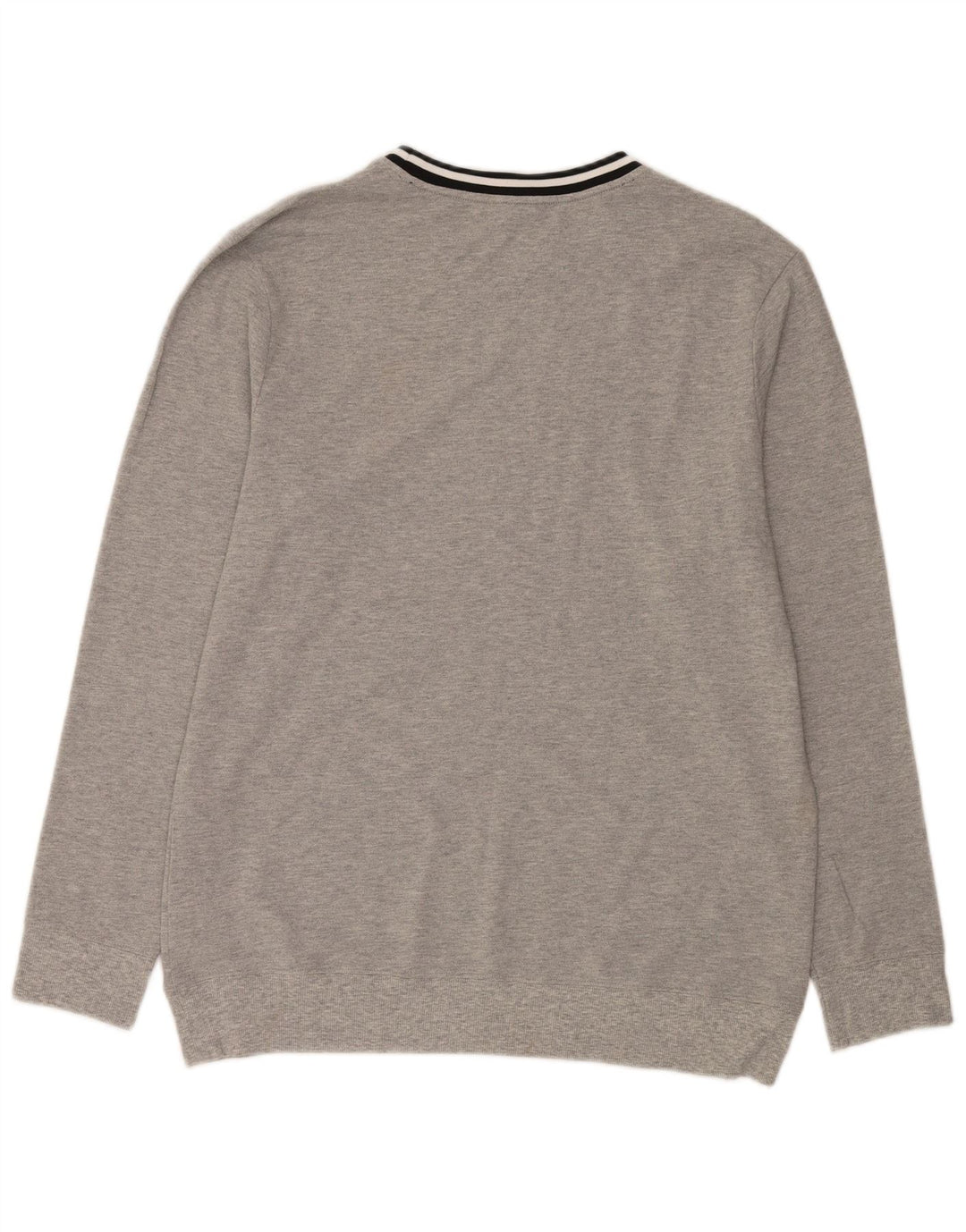 Calvin Klein Herre grafisk rund hals sweater stor grå stribet