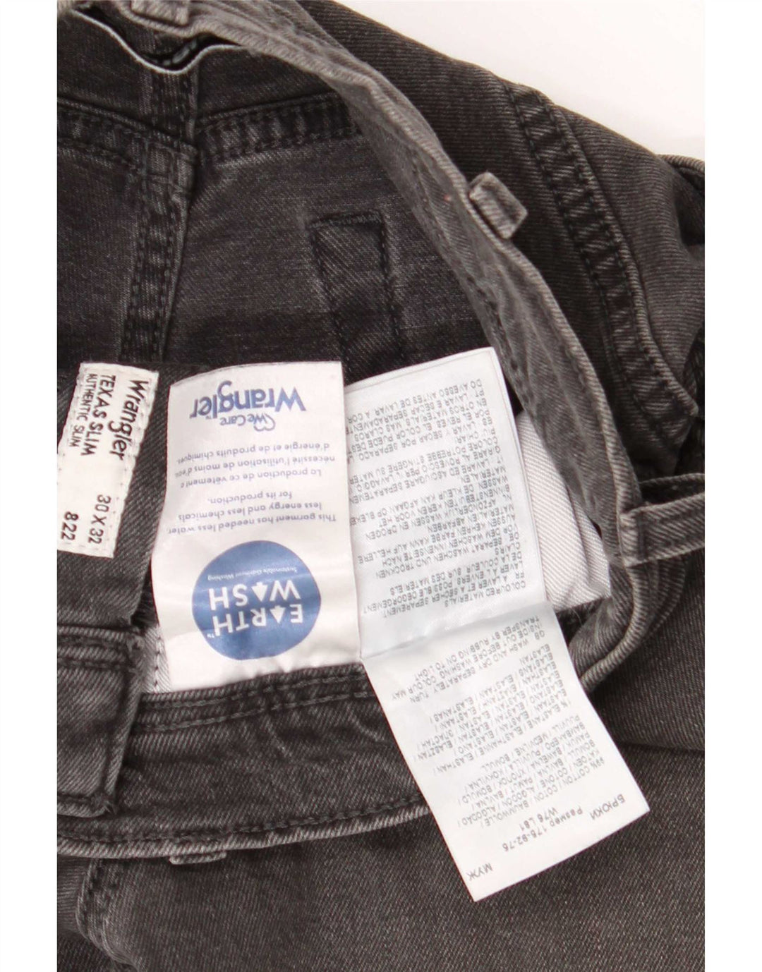 Wrangler Herre Texas Slim Jeans W30 L32 Grå Bomuld