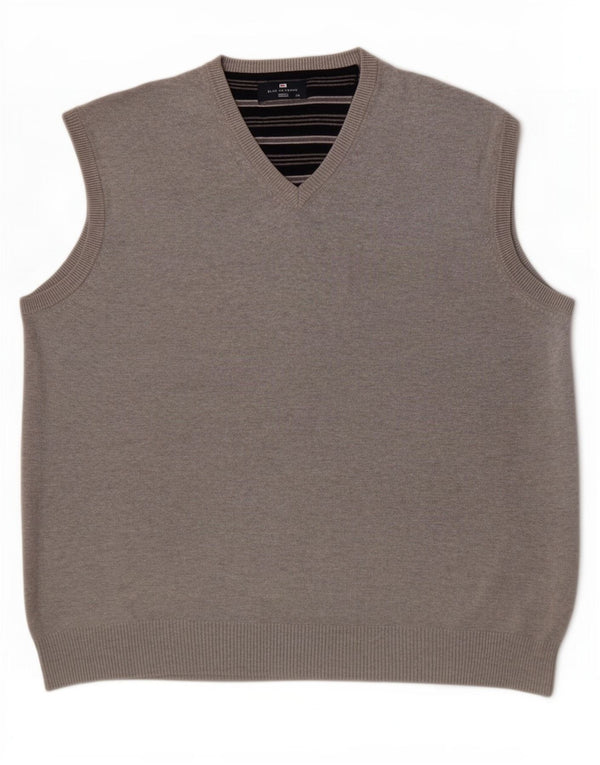Marks & Spencer Herre Blue Harbor Vest Tank Top 2XL Grå Flecked Bomuld