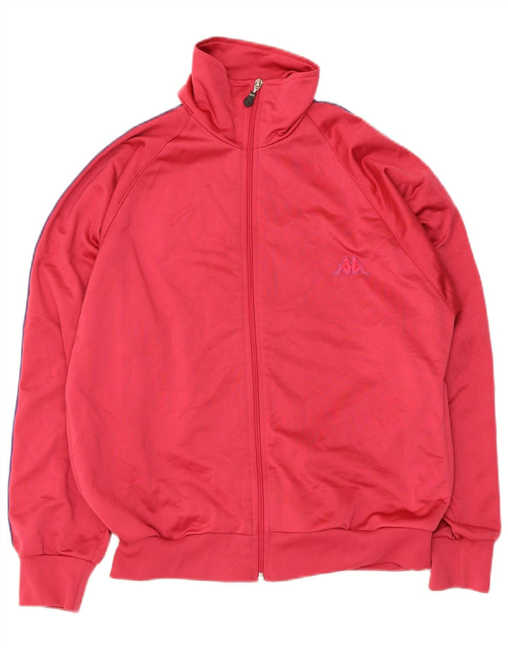 Kappa Womens Grafisk Oversized træningsdragt Topjakke UK 6 XS Rød Colourblock