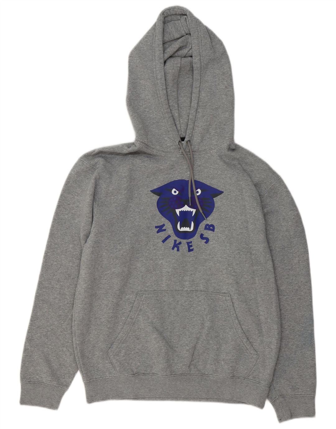 NIKE Grafisk hættetrøje til mænd, lille grå bomuld