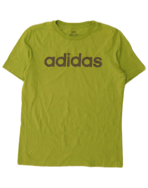 Adidas drenge grafisk t-shirt top 13-14 år grøn bomuld