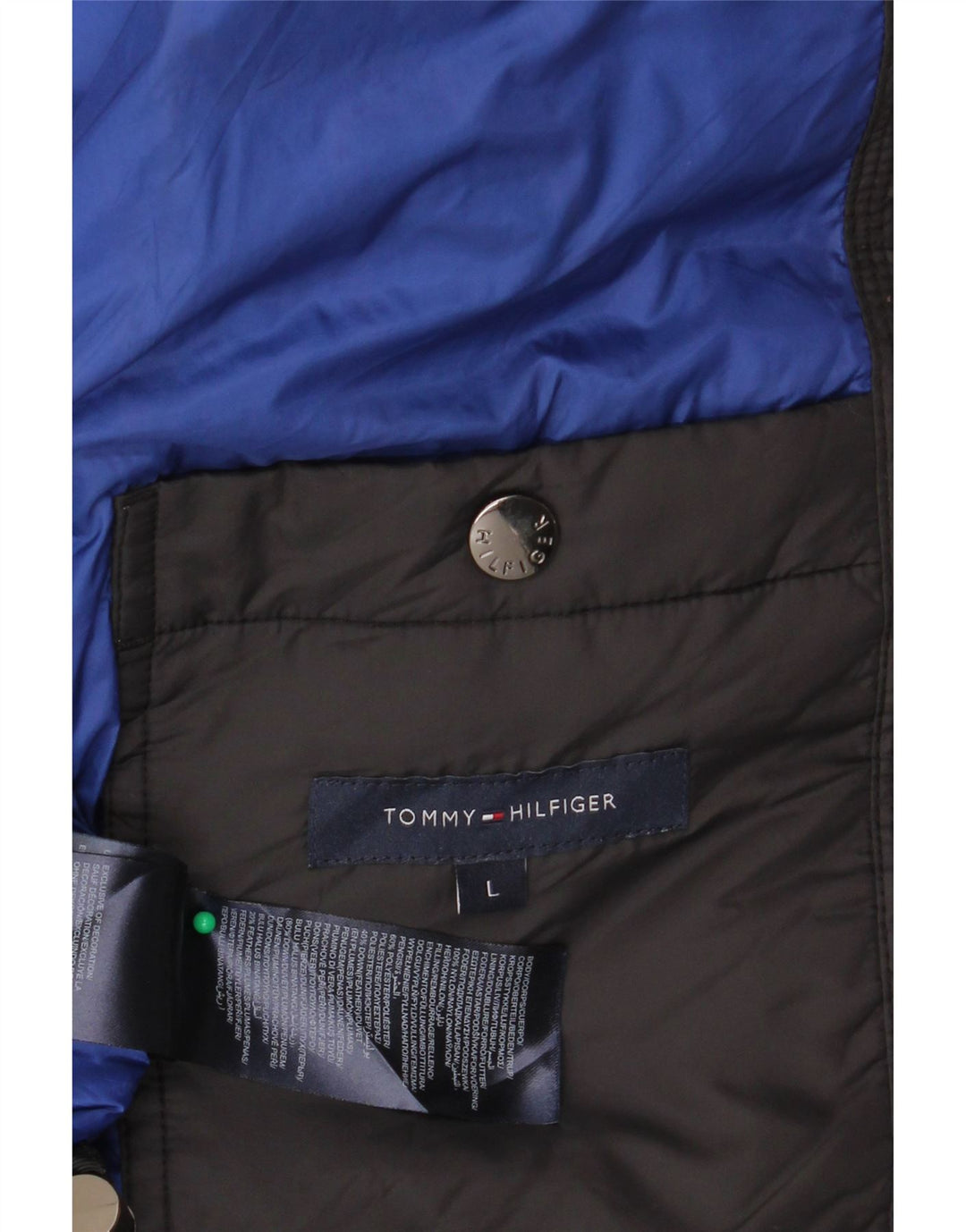 TOMMY HILFIGER Polstret Gilet til mænd UK 40 Stor sort nylon