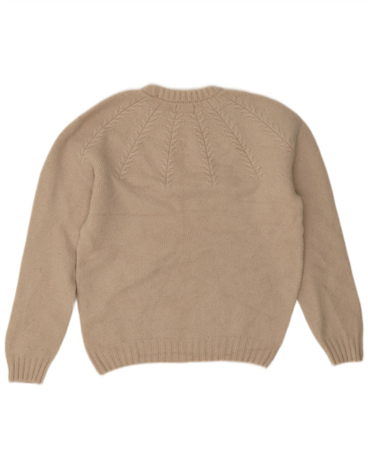 Massimo Dutti Herre Crew Neck Jumper Sweater Stor Beige Uld