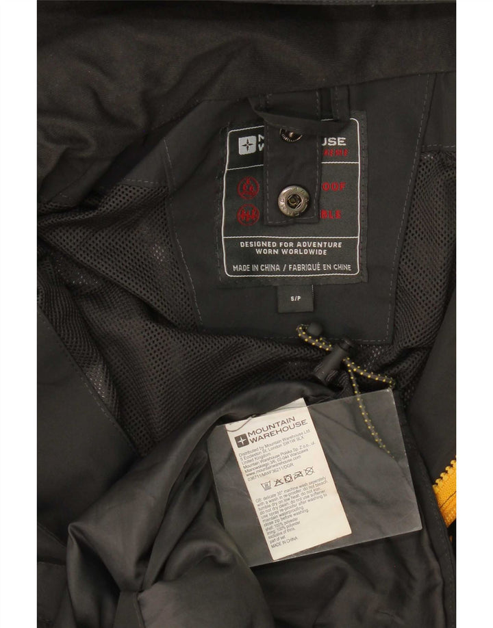 Mountain Warehouse Regnjakke med hætte til mænd UK 36 Lille sort polyester