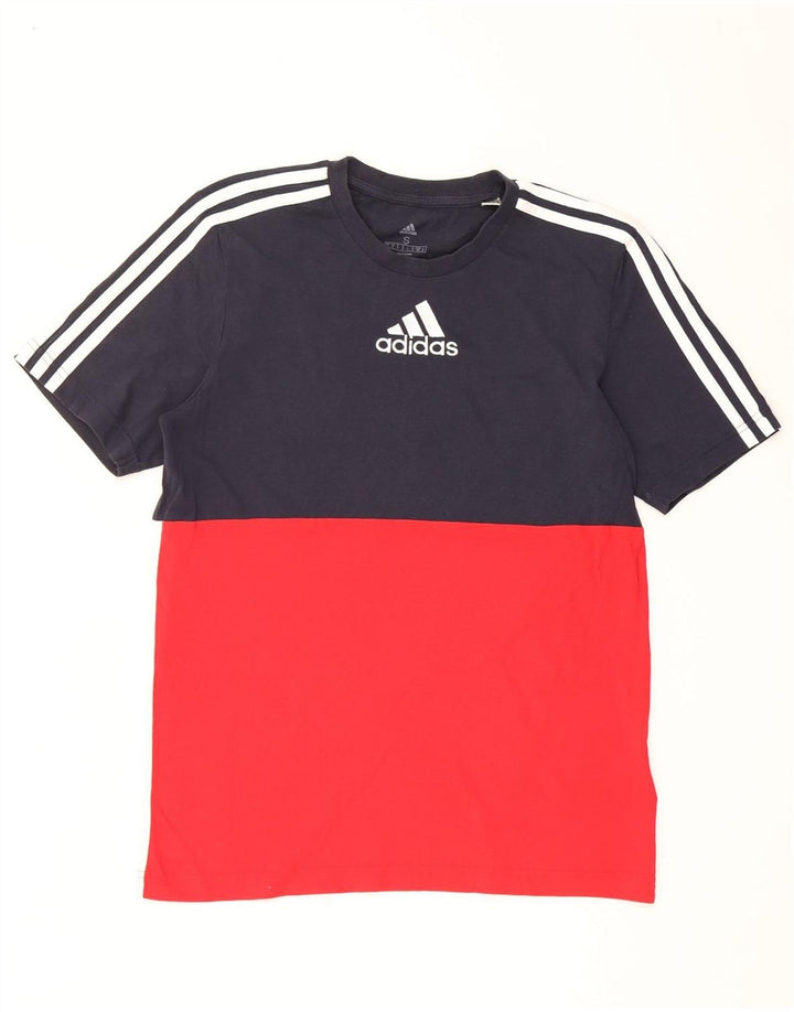 Adidas Herre grafisk T-shirt Top Lille flerfarvet Colourblock Bomuld