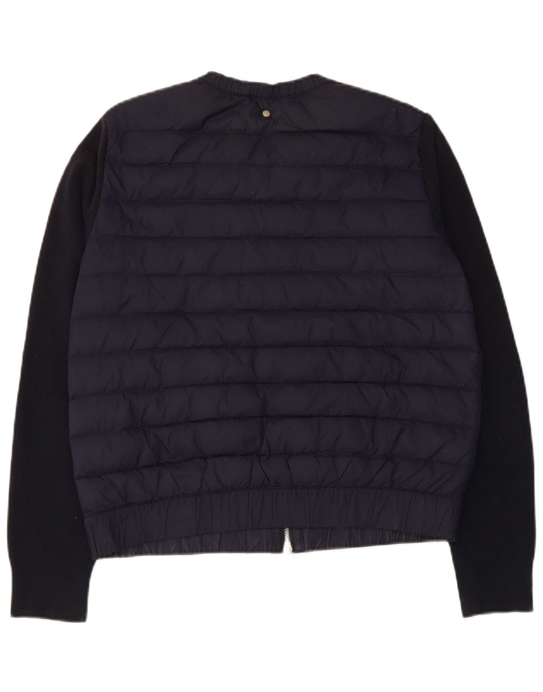 Massimo Dutti Dame Polstret Jakke UK 14 Medium Navy Blue Nylon