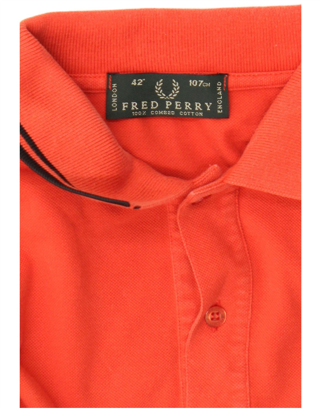 Fred Perry Langærmet herre poloshirt Medium orange bomuld