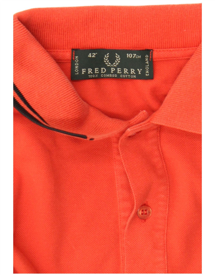 Fred Perry Langærmet herre poloshirt Medium orange bomuld