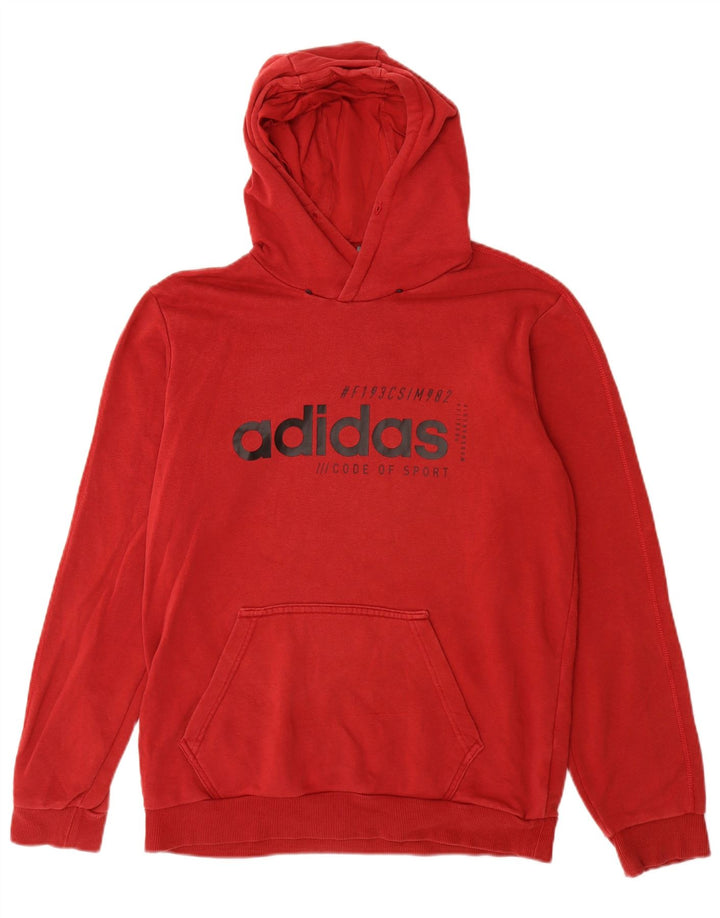 Adidas Grafisk hættetrøje til mænd Medium rød bomuld
