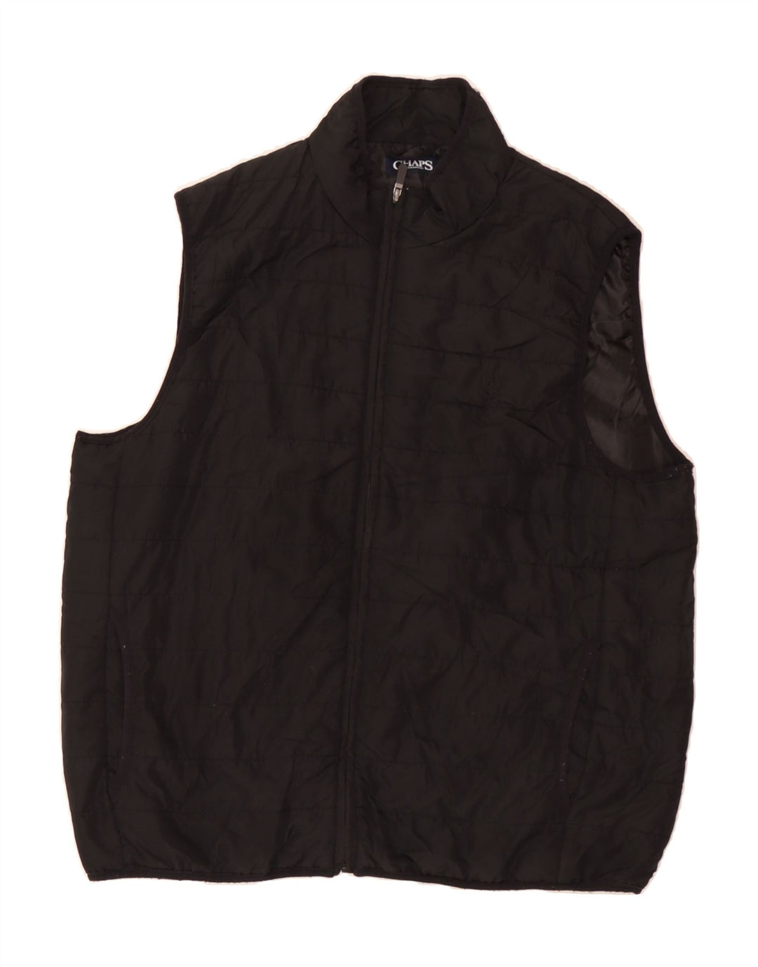 CHAPS Mens Gilet UK 42 XL Black Polyester Vintage Chaps and Second-Hand Chaps from Messina Hembry 
