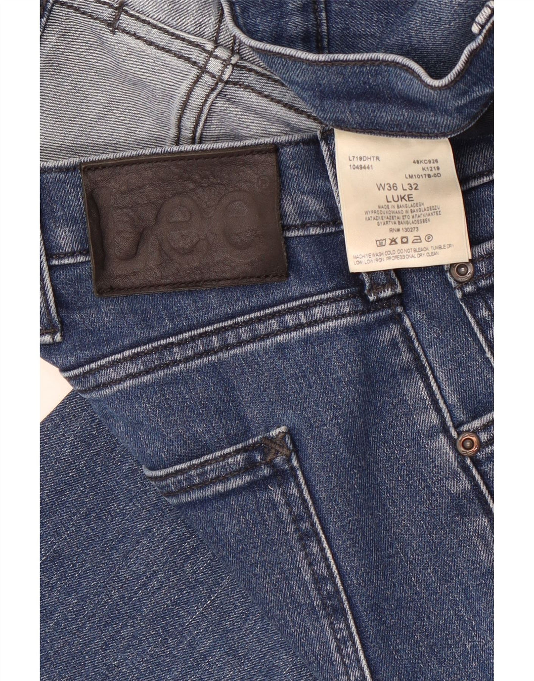 Lee Herre Luke Tapered Jeans W36 L29 Blå Bomuld