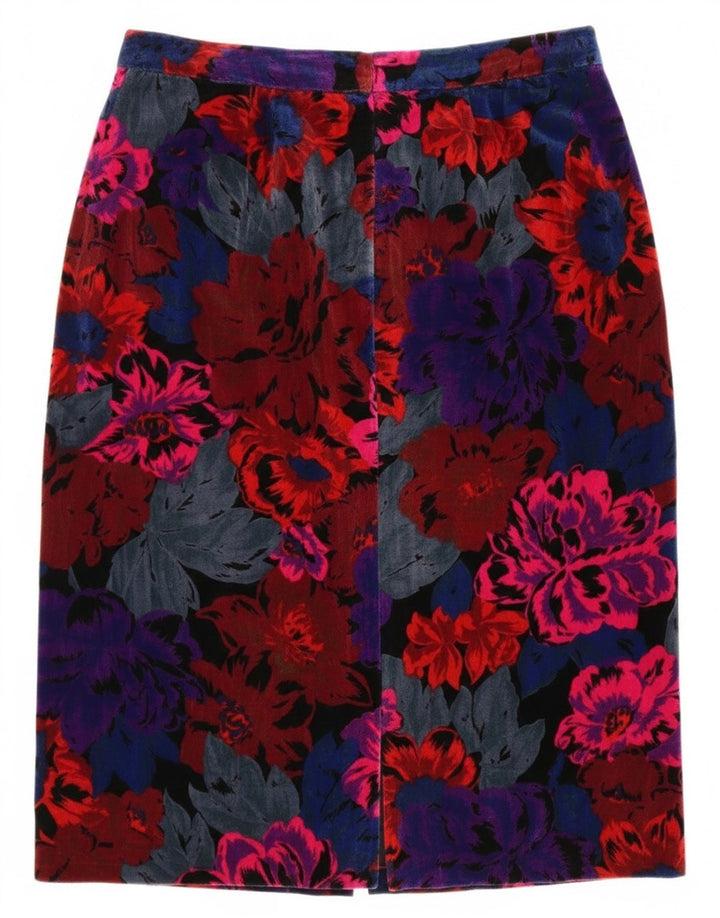 Vintage kvinders blyantnederdel W28 Medium flerfarvet blomster