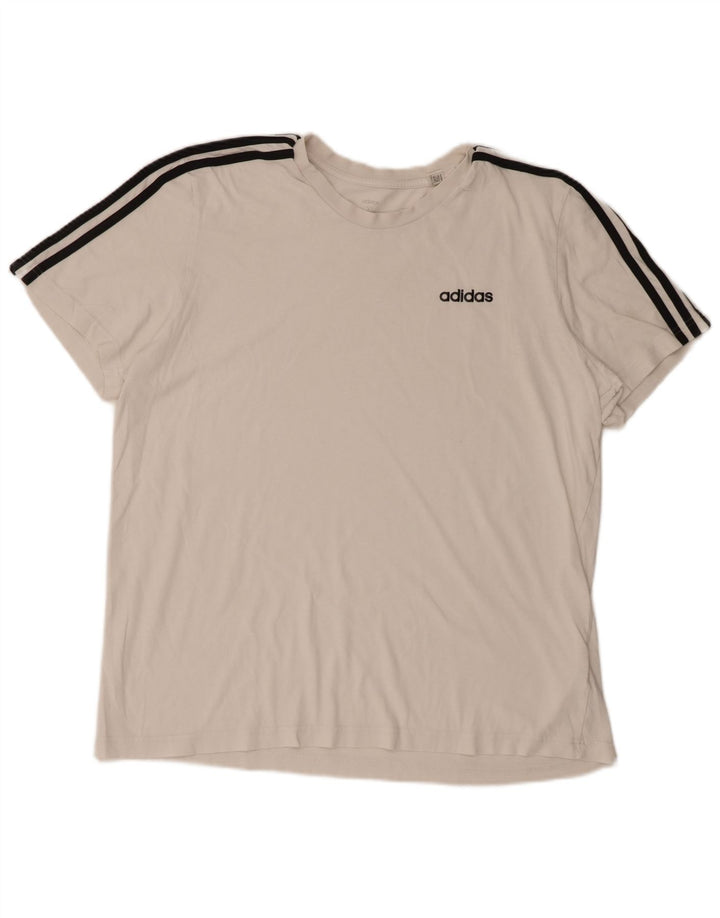Adidas Herre T-Shirt Top XL Hvid Bomuld