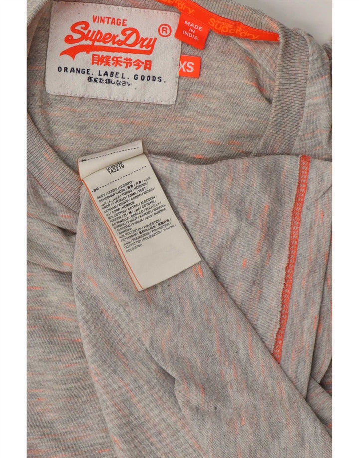 Superdry T-shirt top til mænd XS Grå Flecked Bomuld