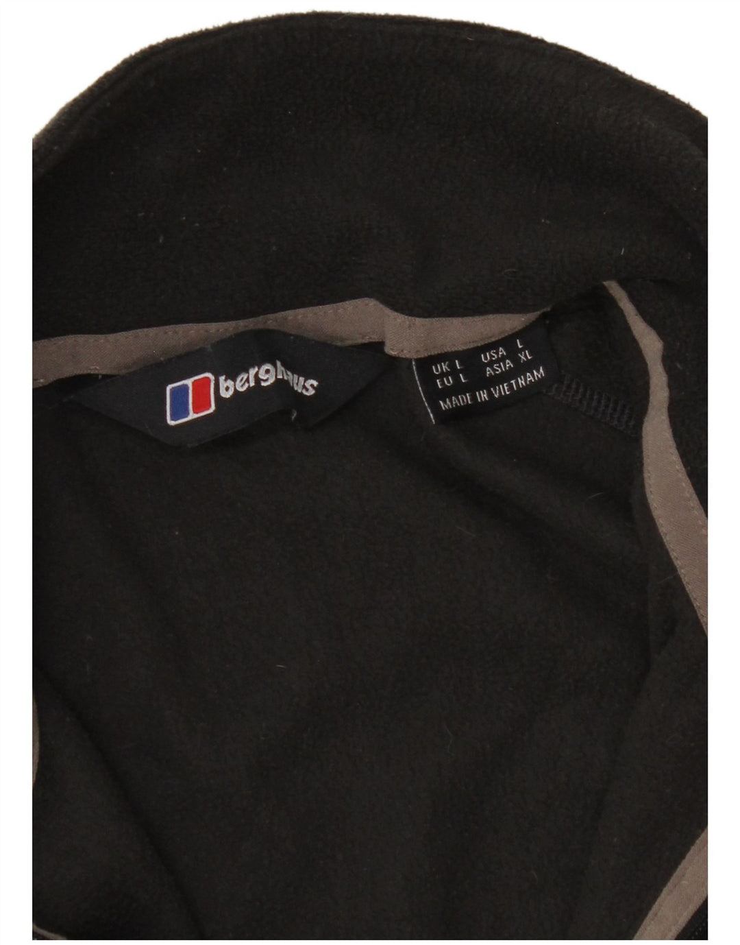 Berghaus Fleece Jumper med lynlås til mænd, stor grå polyester