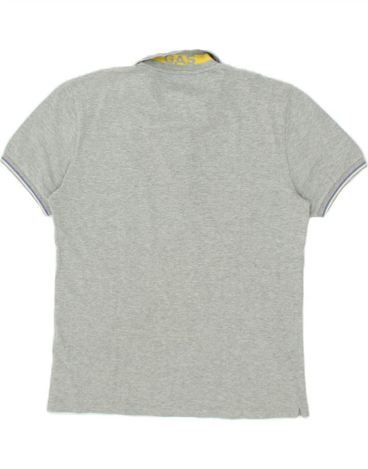 GAS Mens Polo Shirt Large Grey Vintage Gas and Second-Hand Gas from Messina Hembry 