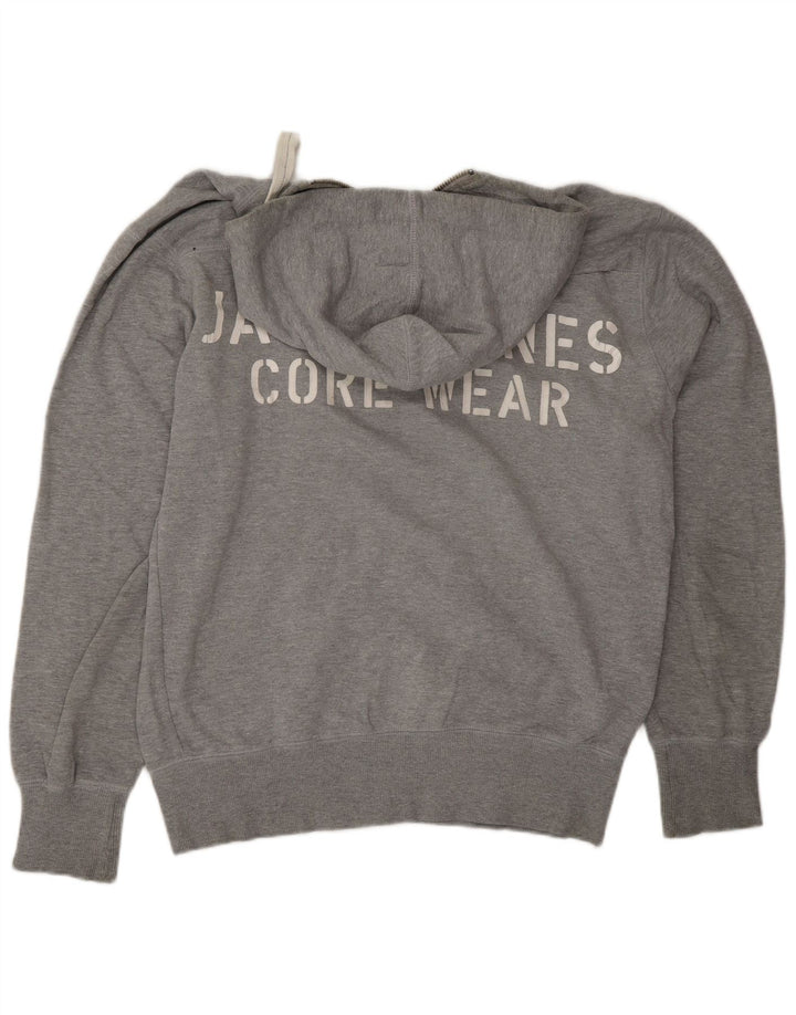 Jack & Jones Herre grafisk hættetrøje med lynlås XL Grå