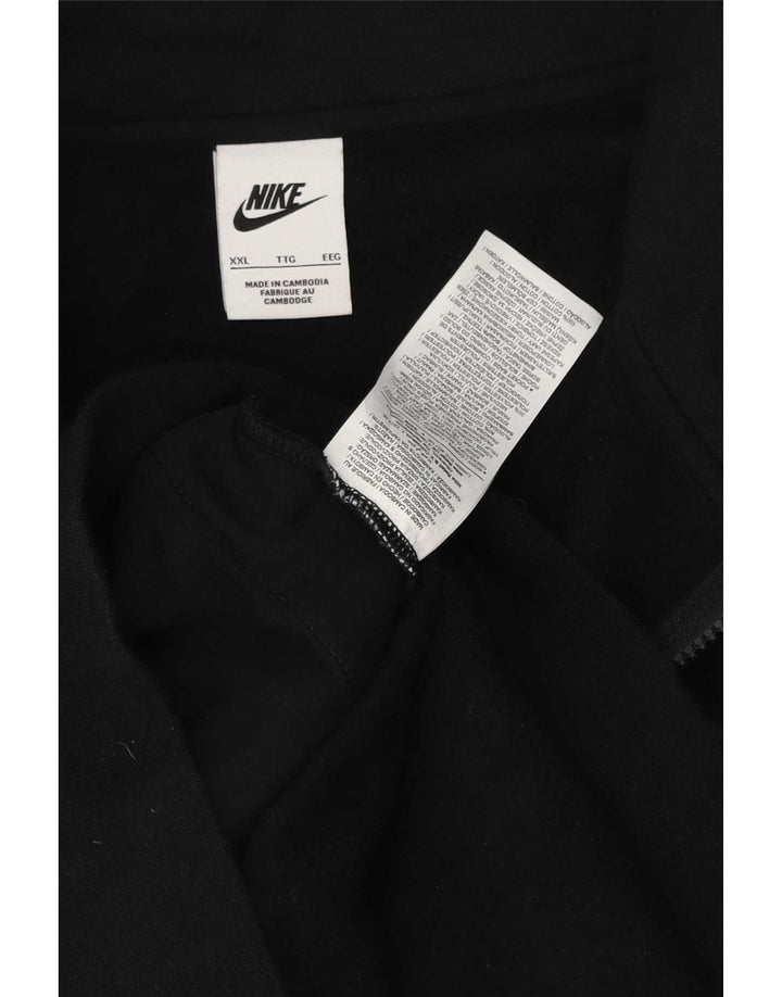 Nike Sweatshirt med lynlås til mænd 2XL sort bomuld
