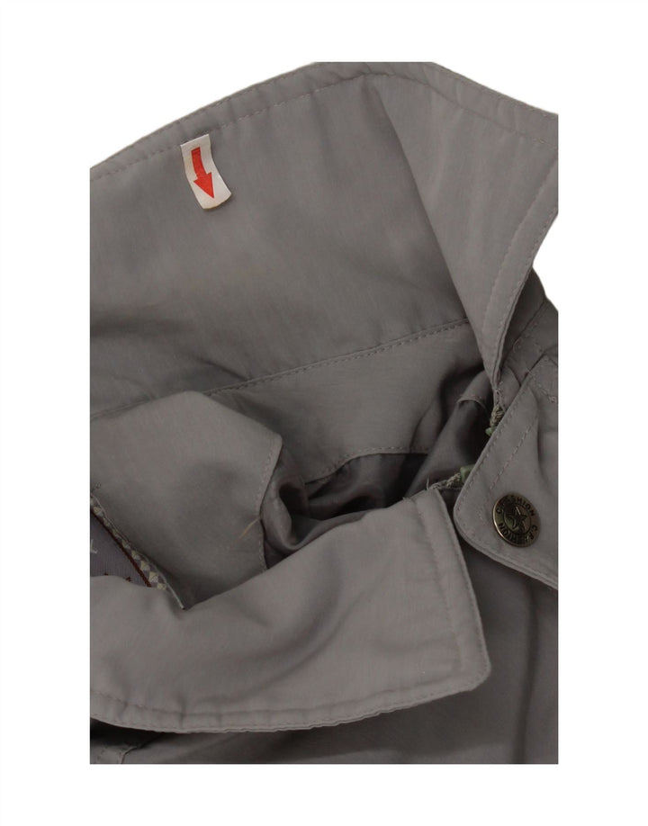 Vintage Herre Loose Fit Bomber Jacket UK 38 Medium Grey Polyester