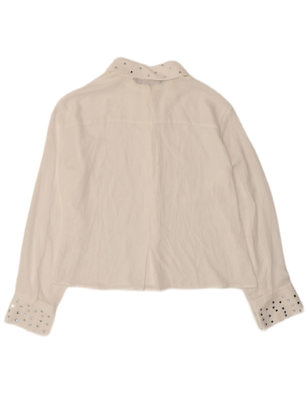 Zara Womens Loose Fit Shirt UK 10 Small Off White Modern