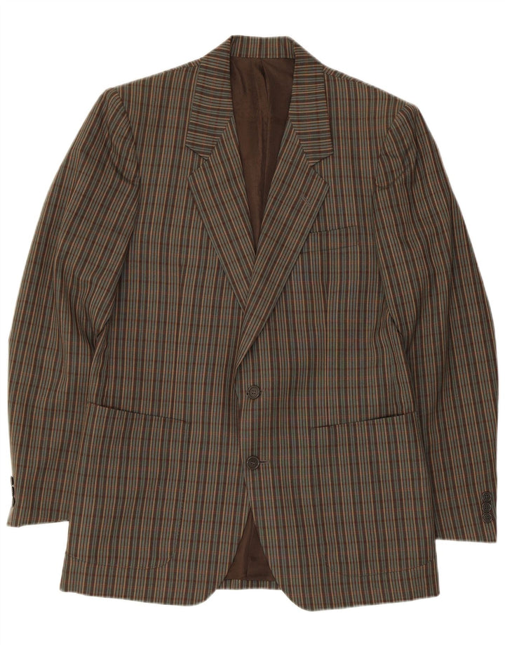 Pierre Cardin Herre 2-knaps blazerjakke UK 38 Medium Brown Check