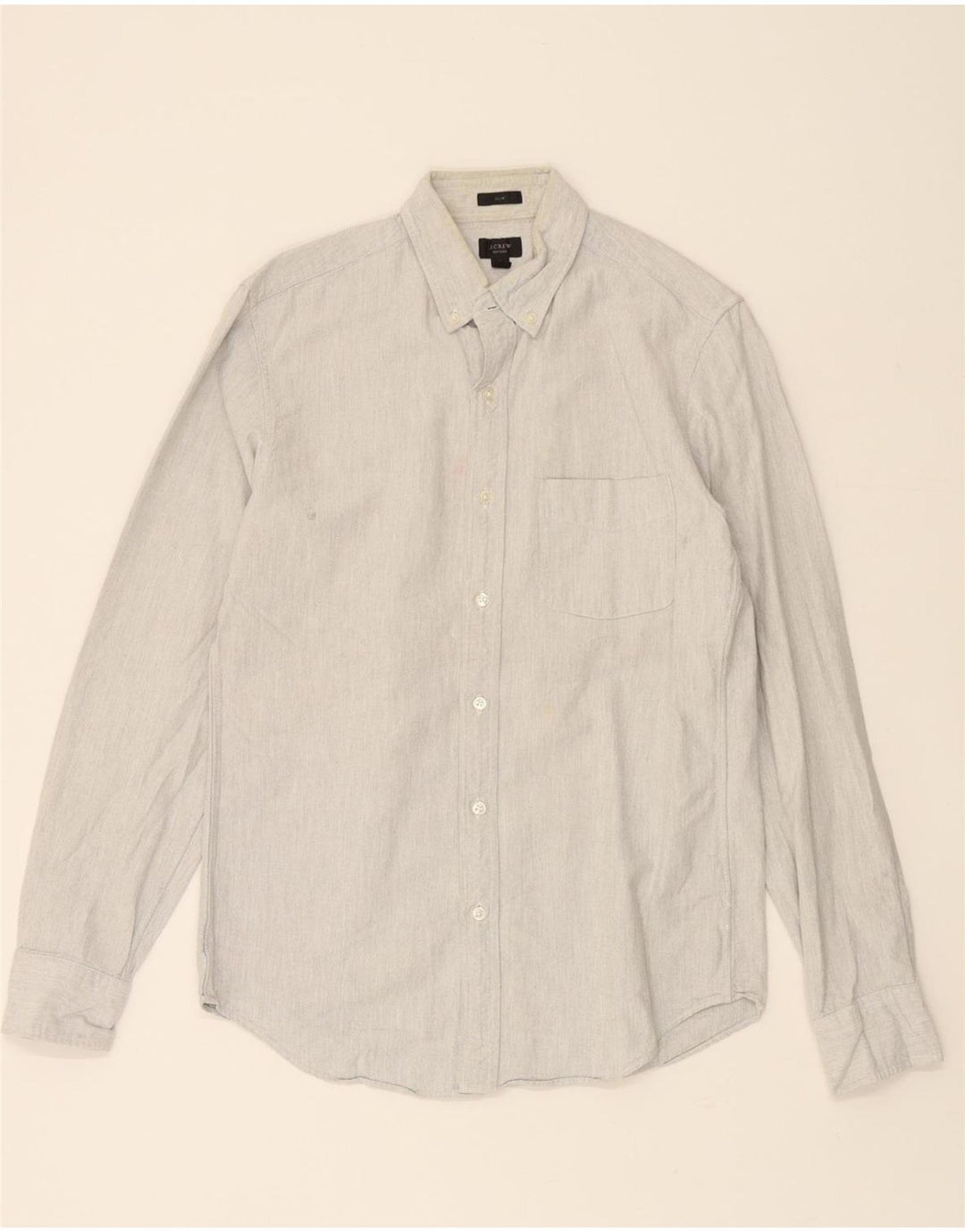 J. CREW Mens Slim Shirt Small Grey Cotton Vintage J. Crew and Second-Hand J. Crew from Messina Hembry 