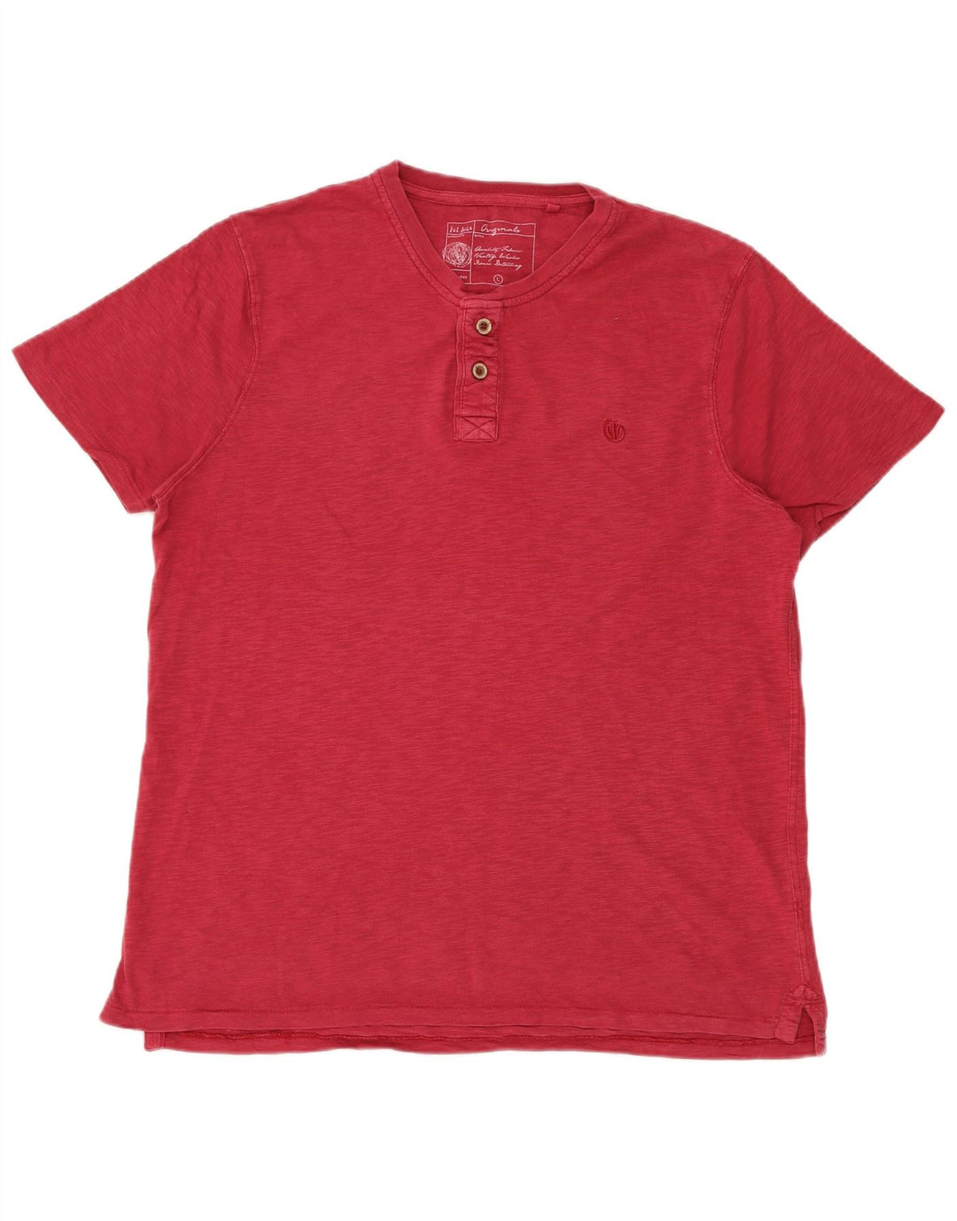 Fat Face Herre T-Shirt Top Stor Rød Bomuld