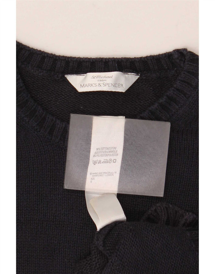 Marks & Spencer Dame sweater med rund hals DK 10 Small Navy Blue