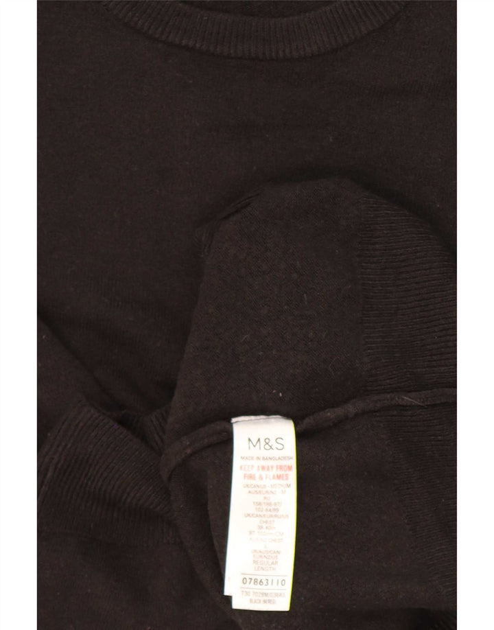 Marks & Spencer Herre sweater med rund hals, medium sort akryl