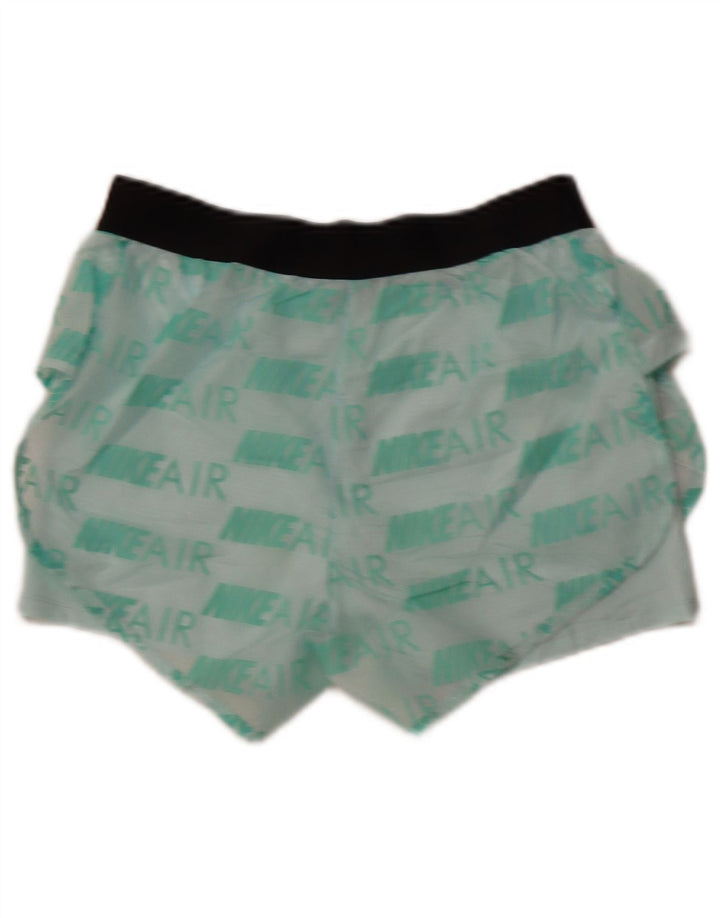 NIKE Air Graphic Sportsshorts til kvinder UK 12 Medium Green Polyester