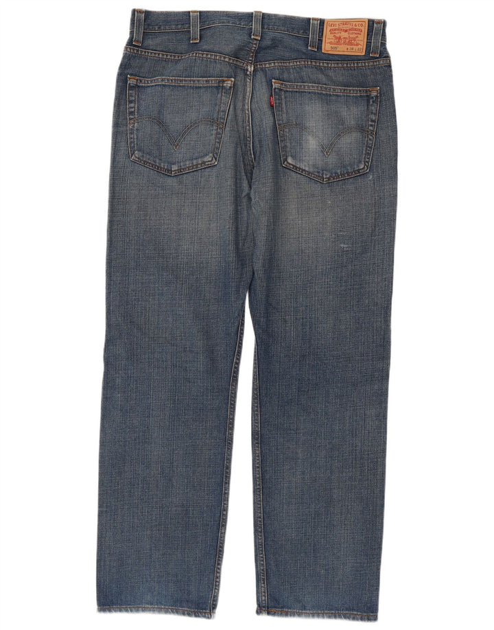 Levi's Herre 505 Regular Fit Straight Jeans W38 L32 Blå Bomuld