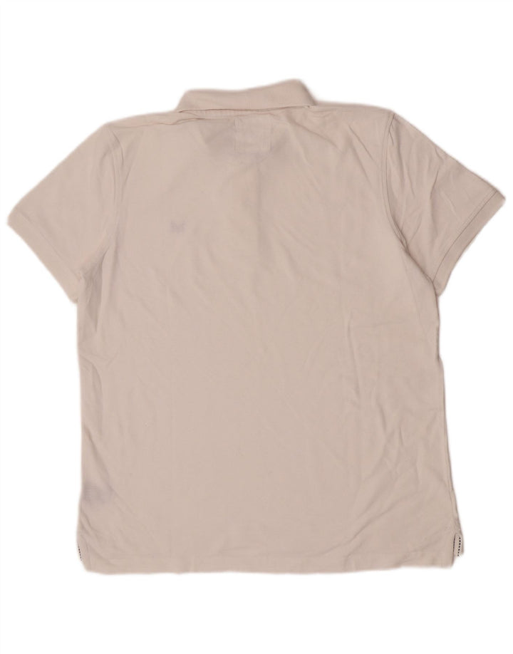 Besætningstøj Herre poloshirt Stor hvid bomuld