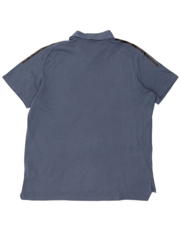 Adidas Herre All Blacks Grafisk Polo Shirt XL Blå Bomuld