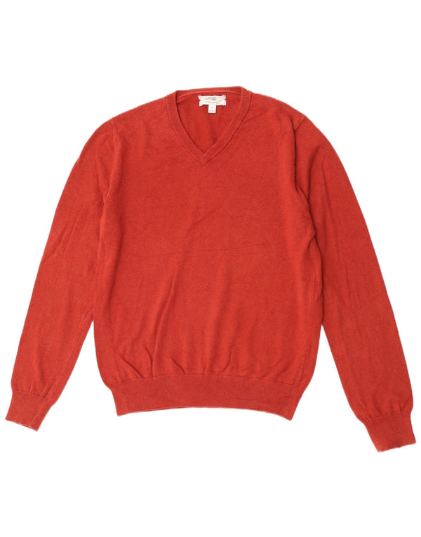 Marks & Spencer Herre V-hals sweater Medium rød bomuld
