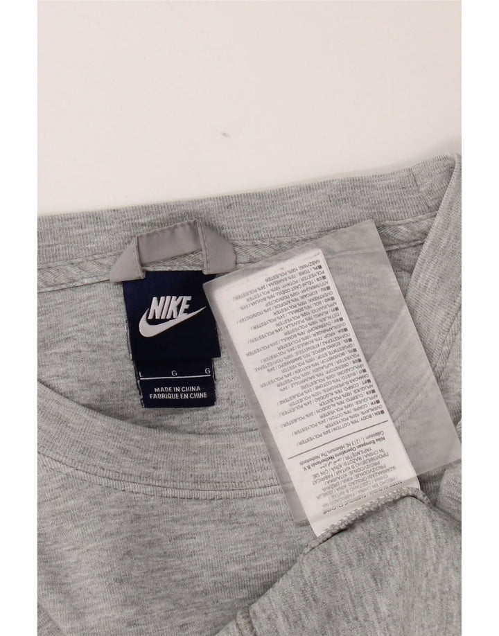 Nike Dame Sweatshirt Jumper UK 16 Stor Grå Bomuld