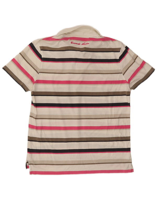 NIKE Poloskjorte til mænd UK 42/44 Stor flerfarvet stribet bomuld